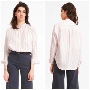 Everlane The Linen (pink stripe)